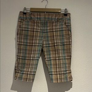 Tracy Evans Plaid Women Shorts - Brown and Blue